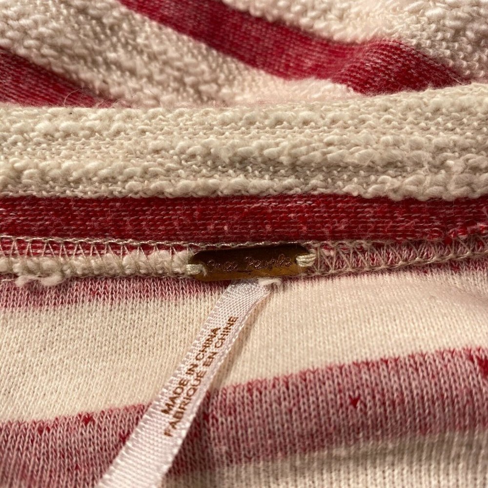 Free People Women Size XS Striped Zip Up Terry - Picture 3 of 8